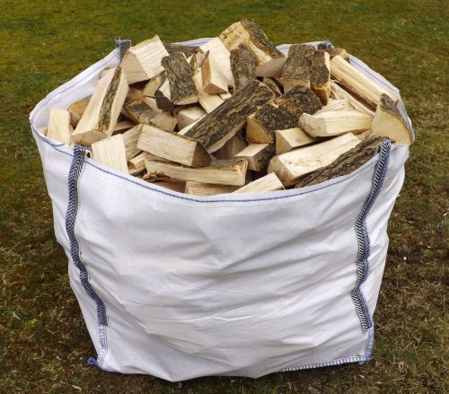 Bulk-Bag of logs hull fire logs 